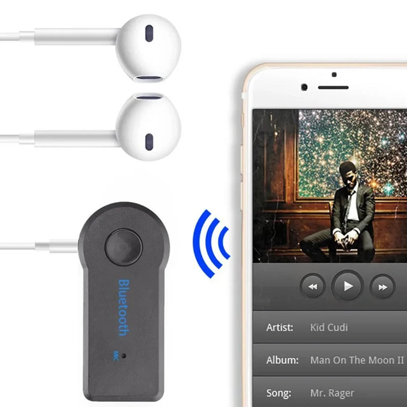 2 In 1 Wireless Bluetooth 5.0 Transceiver Adapter 3.5mm Car Music Audio AUX Car Bluetooth Receiver Bluetooth Adapter for PC