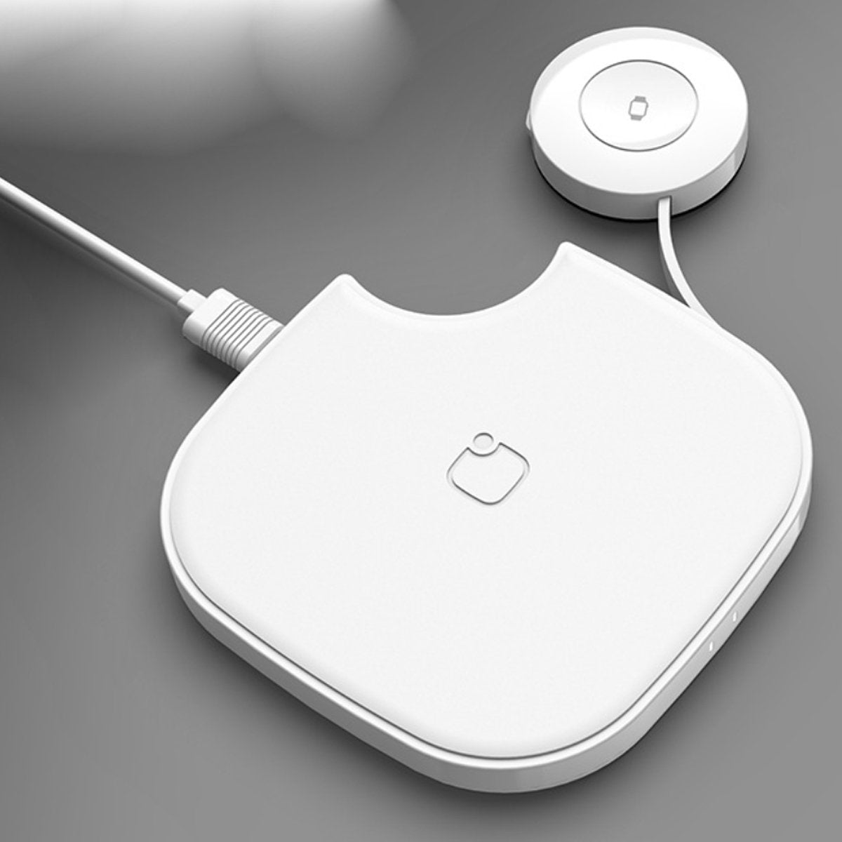 Teamwork 2-in-1 Wireless Charger – Fast Charging Pad for Phone & Apple Watch | Compact, Foldable, Qi-Compatible Design