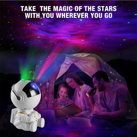 🌌 Astronaut Galaxy Star Projector – LED Night Light with Remote, Starry Sky & Nebula Ceiling Lamp for Kids' Bedroom & Home Décorr