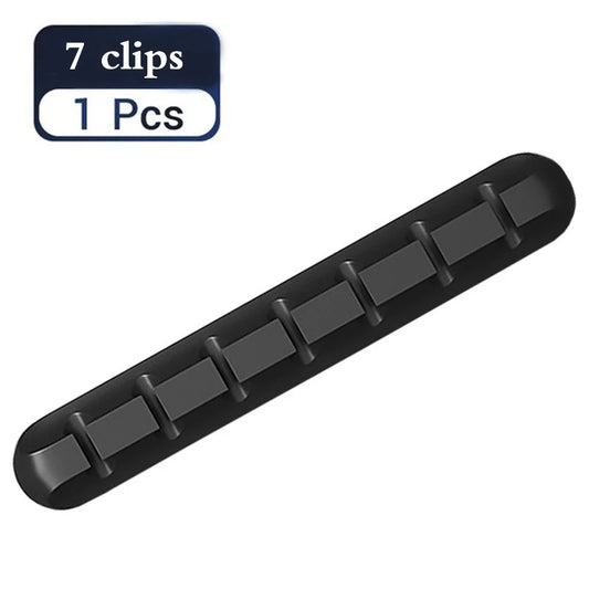 Silicone USB Cable Organizer Cable Winder Desktop Tidy Management Clips Cable Holder for Mouse Headphone Wire Organizer