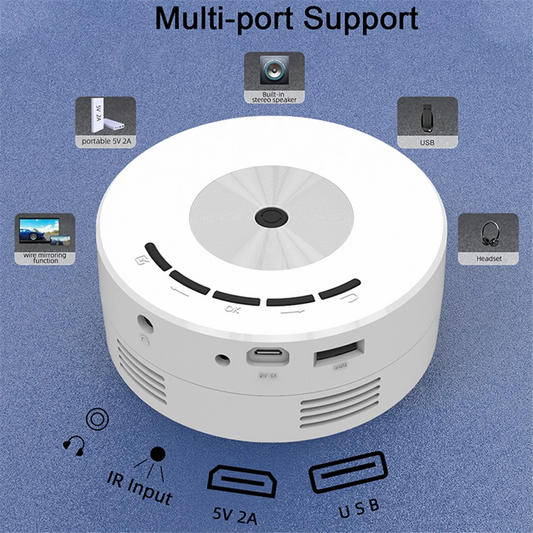 🌟 YT200 Mini LED Projector – Portable Home & Outdoor Cinema Experience
